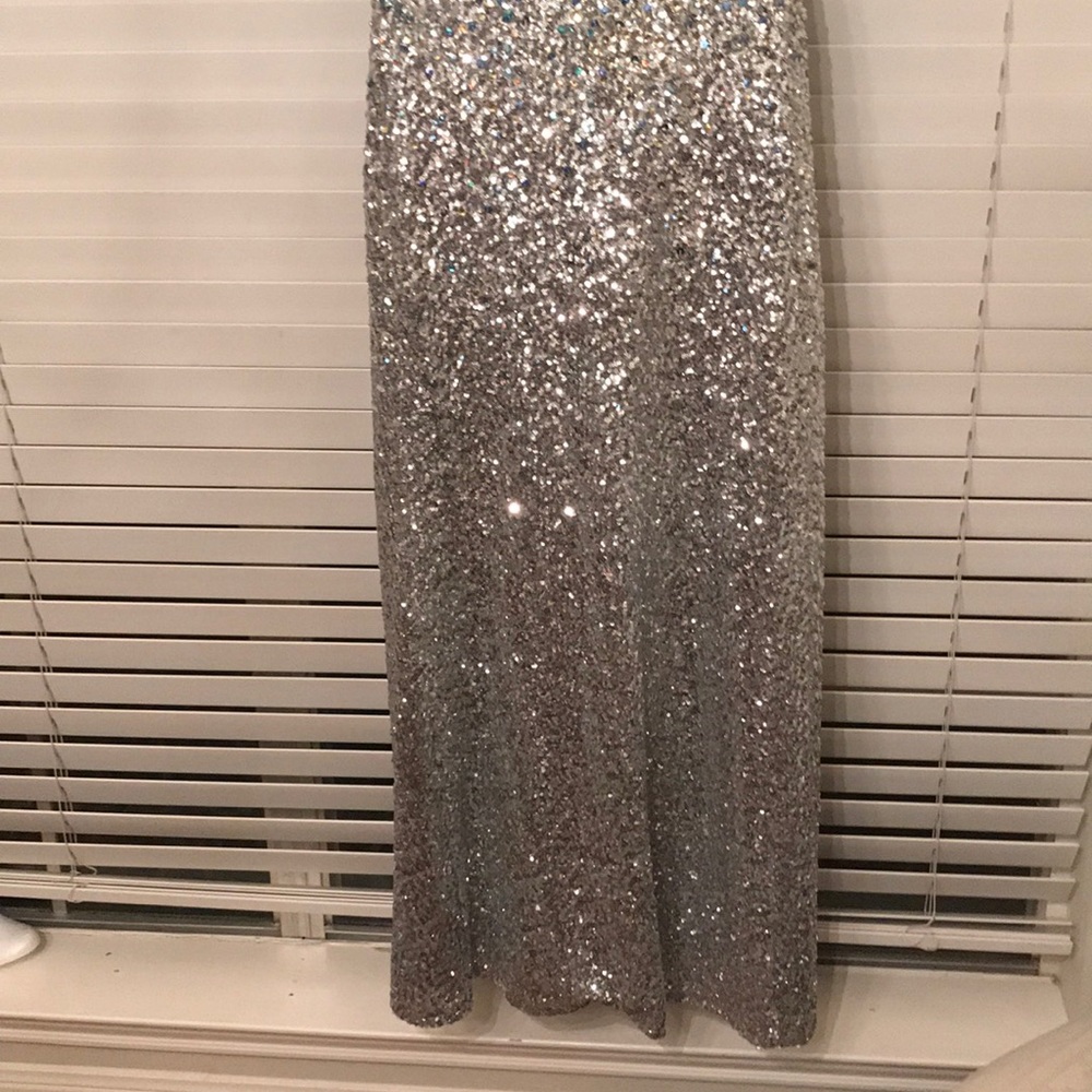 La Femme silver prom dress - Picture 6 of 7
